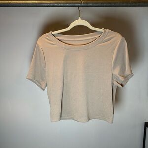 SHEIN Beige Short Sleeve Tee
